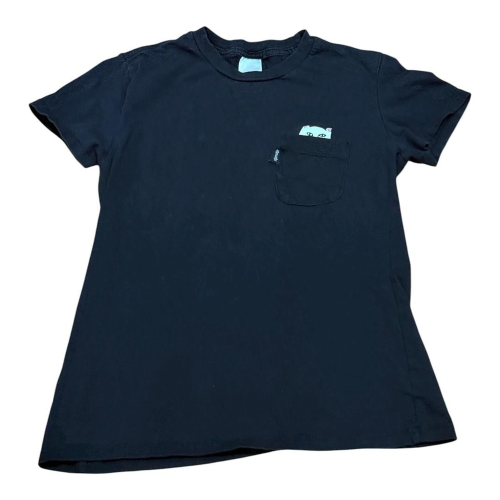 RIPNDIP Shirt Womens Medium Black Lord Nermal Pocket Tee Skate Graphic Cat